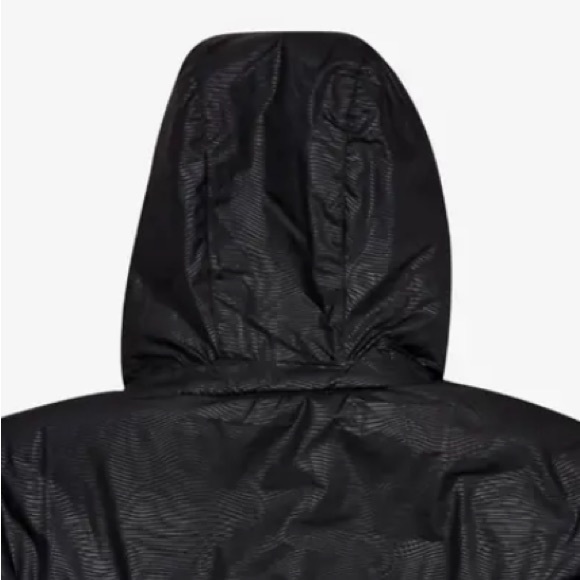 Nike Therma-Fit sz S black print NWT short zip up zip pocket hooded puffer coat - Picture 14 of 16